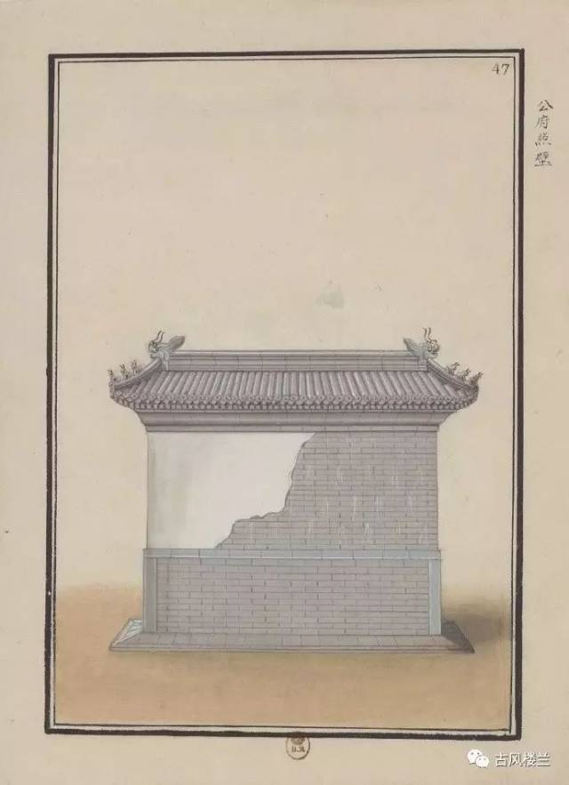 古风手绘,中国传统建筑中的照壁