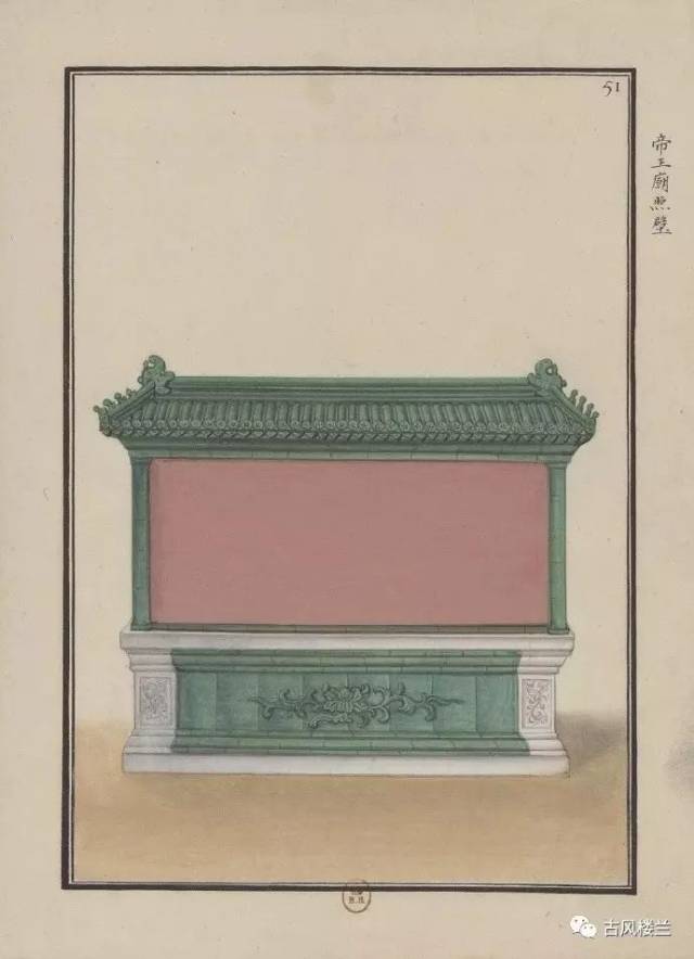 古风手绘,中国传统建筑中的照壁