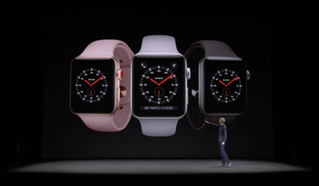 苹果发布Apple Watch SERIES 3，蜂窝网络功能是亮点_手机搜狐网