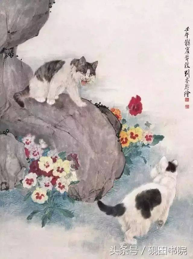 刘奎龄、刘继卣父子笔下的猫，萌萌哒~_搜狐网