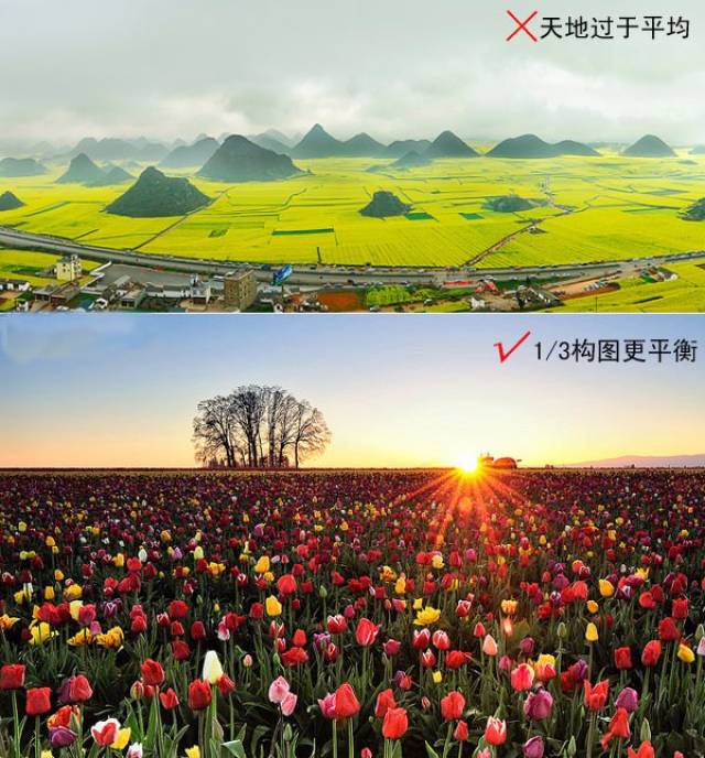 在摄影构图中,均衡不等于平均, 绝对的对称是忌讳的, 那会使画面钡妹