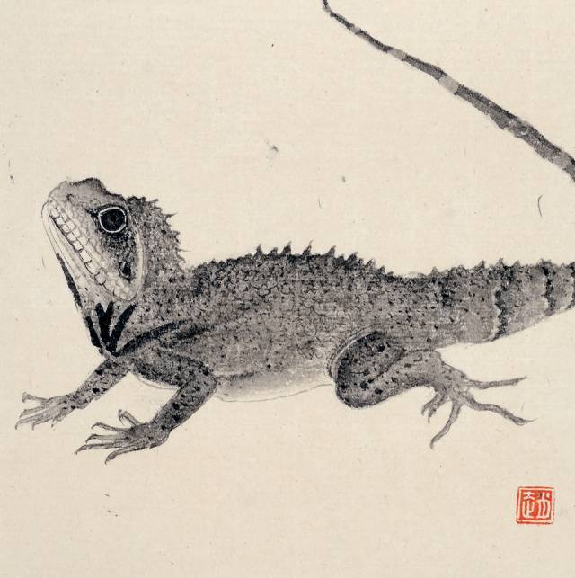中国美术家协会会员 荣宝斋画院创作研究中心主任 赵少俨 蜥蜴 15cm