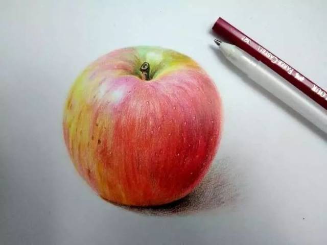 彩铅教程 | 零基础画个牛顿的苹果