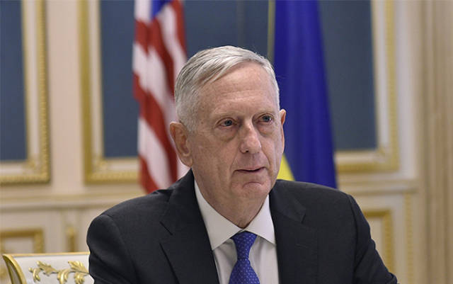 美国国防部长詹姆斯·马蒂斯james mattis. 视觉中国 资料图