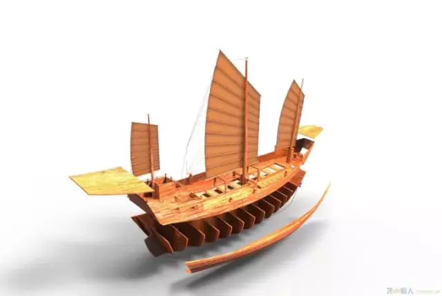 国家海洋博物馆复原中国古代福船展示水密隔舱技术