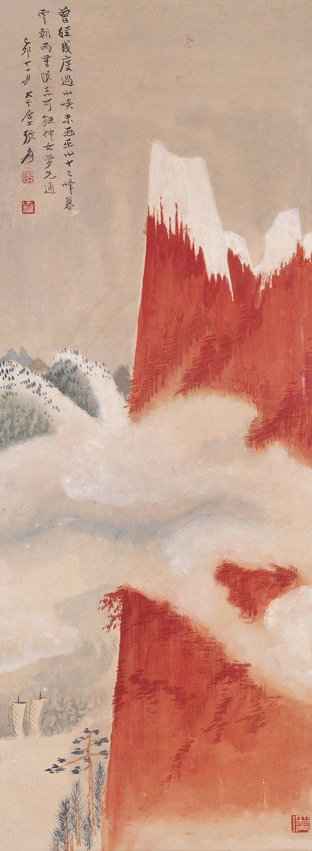 国画| 张大千摄人心魄的金碧山水