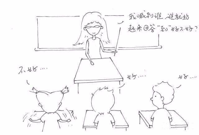 老师和同学上课简笔画图片