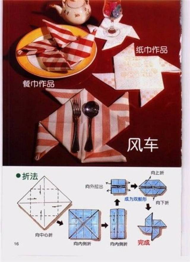 餐厅口布折叠方法大全,餐饮人赶紧收藏!