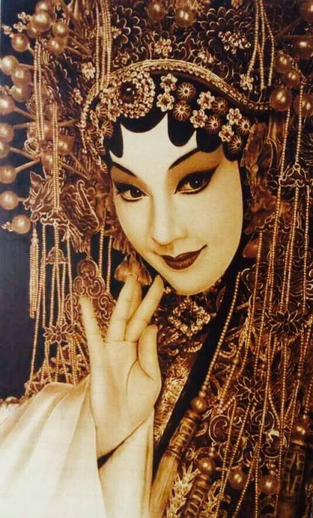 烙画素材美女图片