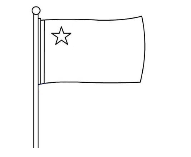 中国国旗简笔画卡通图片