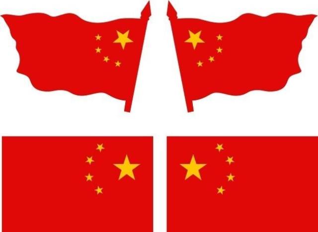 中国国旗简笔画图图片