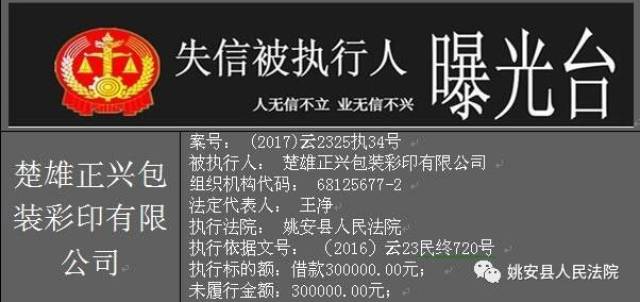 楚雄姚安又一批"老赖"被法院曝光 来看看都有谁远离他