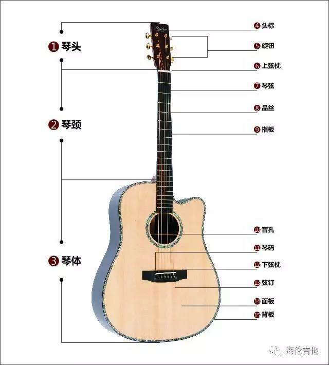 吉他解密【五】吉他外形构造