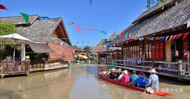 柬埔寨第一个水上市场投资超过五百万美元已经成功在干丹省,中沙县