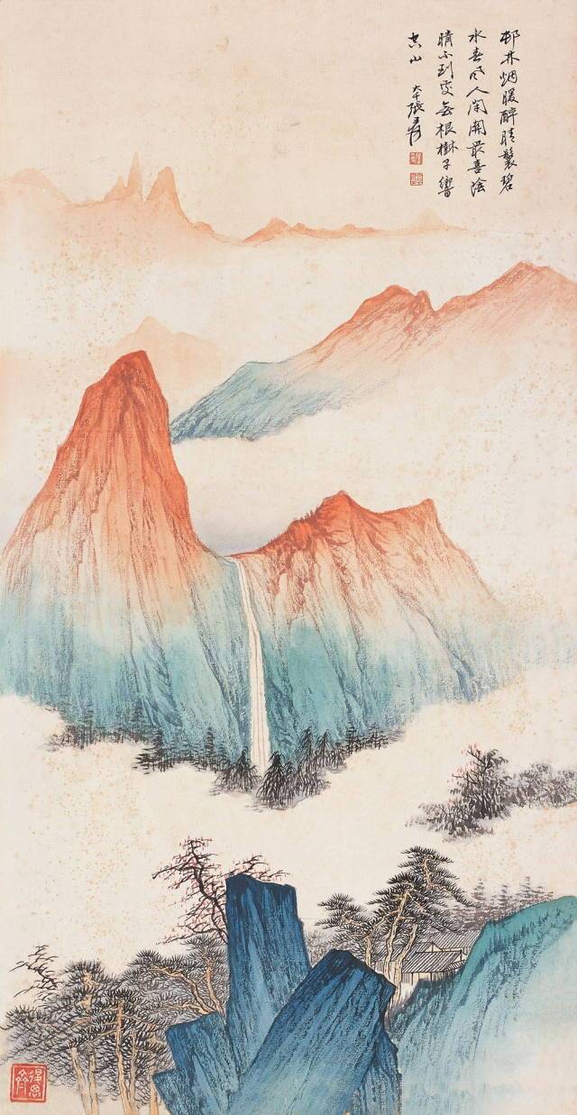 张大千的金碧山水，赏心悦目！_搜狐网