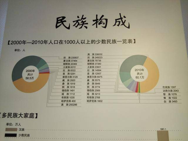 北京市城镇居民的民族构成(2000年至2010年)