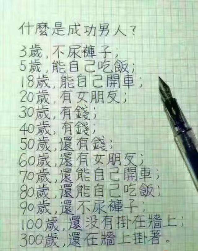 成功男人的标准 段子图片