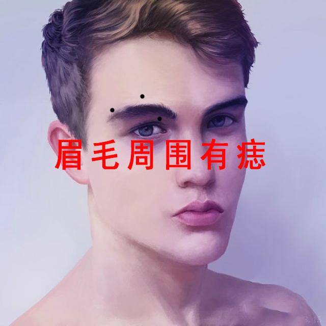 眉毛上的痣 男人图片