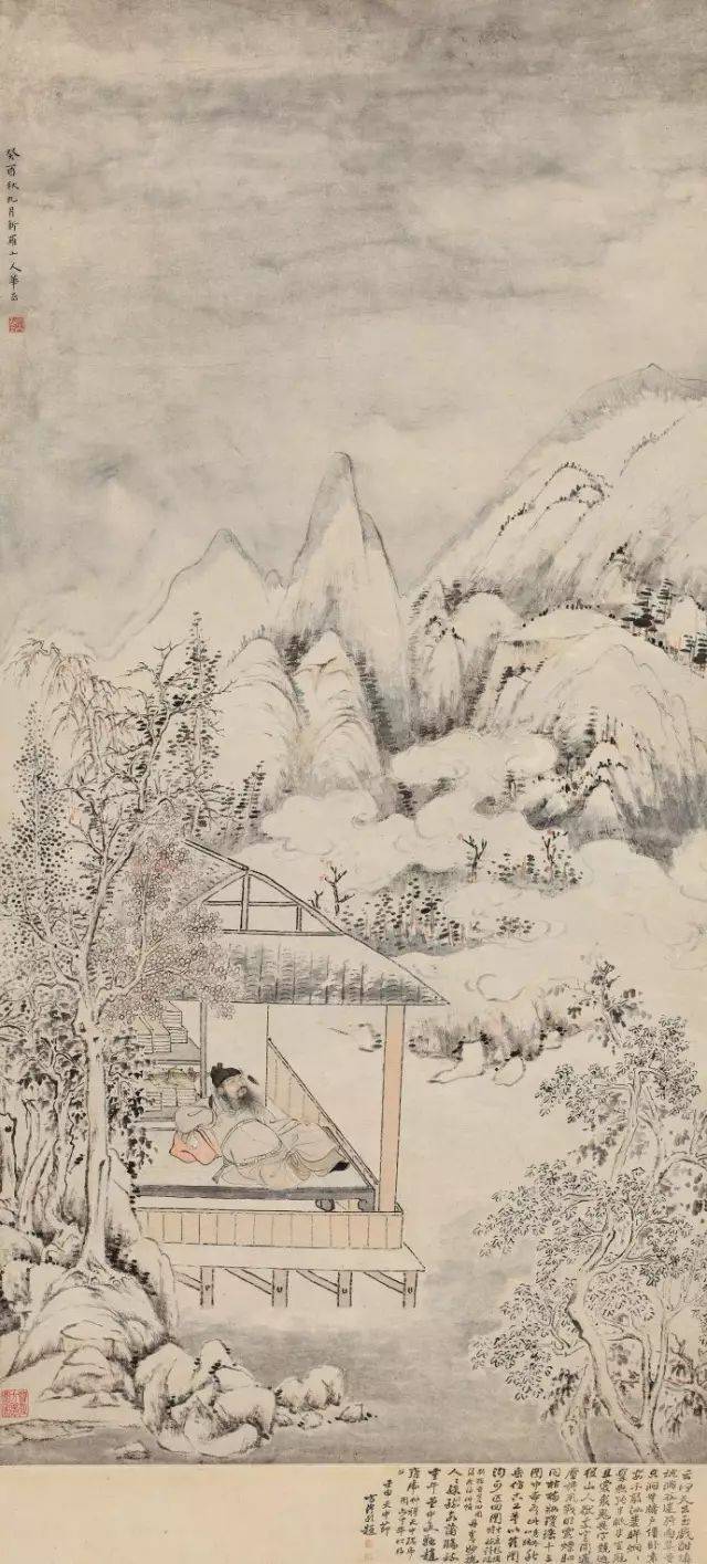 清华嵒《钟馗醉雪图》129.5×63 cm 高清详解_手机搜狐网