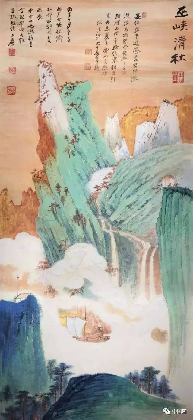 中国美術・純手描き三尺山水画芯・水墨画・張大千印款・肉筆・宣紙・茶道・文房・国画 中国美術・純手描き三尺山水画芯・水墨画・張大千印款・肉筆・宣紙