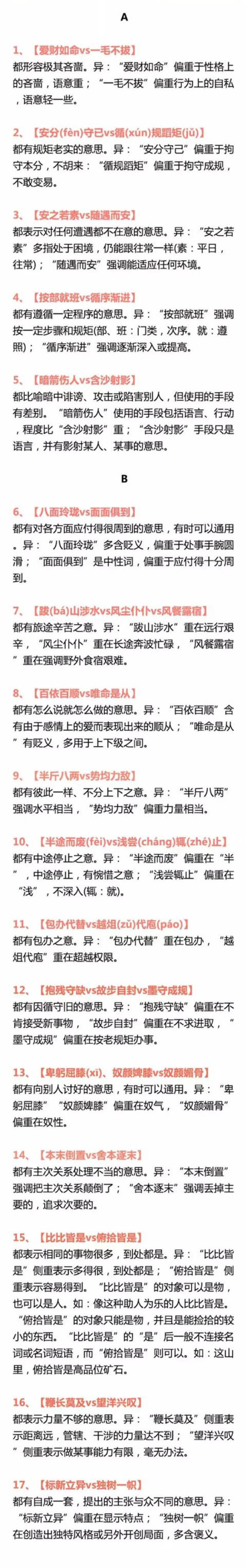 2018年国考复习100组高频成语辨析—大友教育_搜狐网