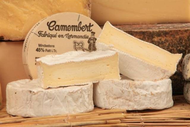 洛克福羊乳干酪(roquefort) 这种奶酪味道浓郁,有丰富的蓝纹.