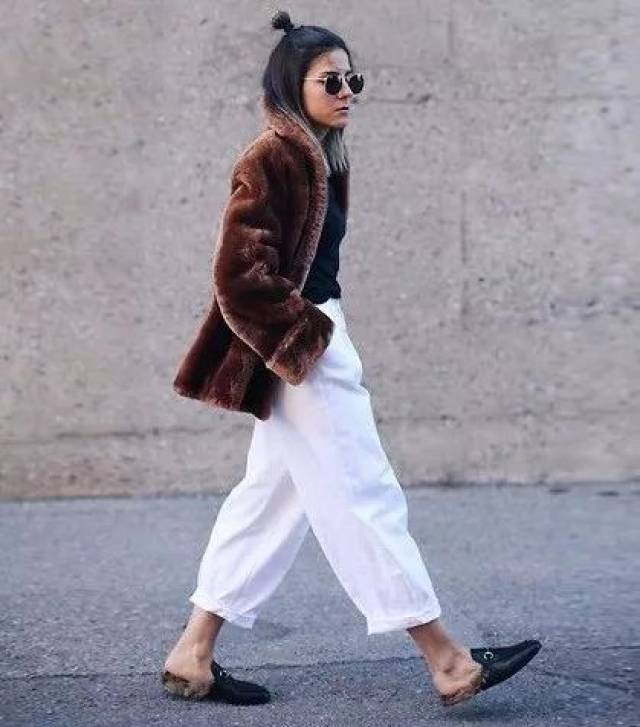 种草拔草!gucci毛毛穆勒鞋秋冬这么搭才潮