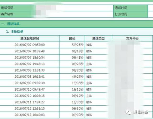 移动网上营业厅查询通话记录