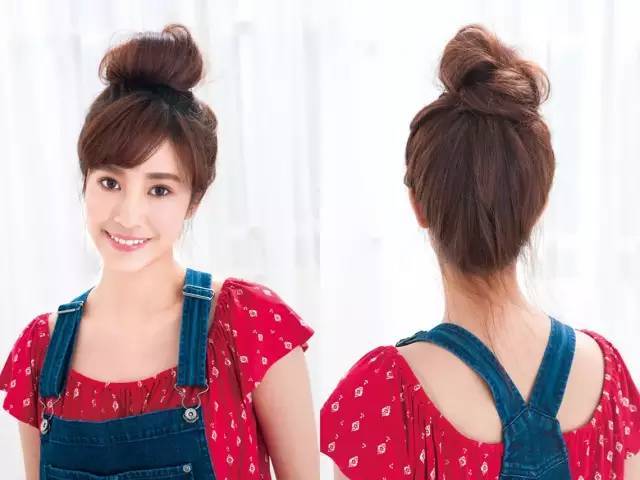 三种不同绑发的丸子头,既优雅淑女又漂亮!