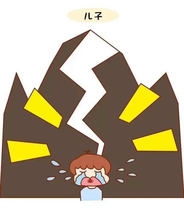 儿子:哭的时候天崩地裂,啊啊啊