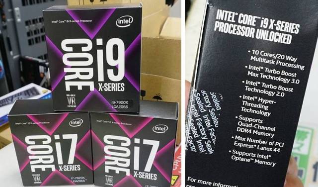 前者包含i5-7640x/i7-7740x两款,后者则是i7-7820x/7800x/i9-7900x