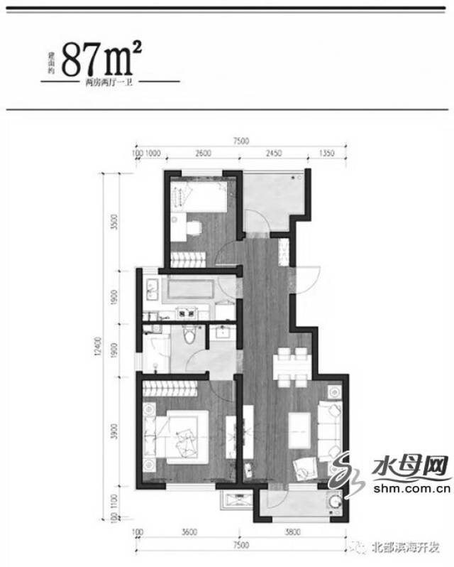 峰山水库北地块安置房户型发布 最大户型173㎡