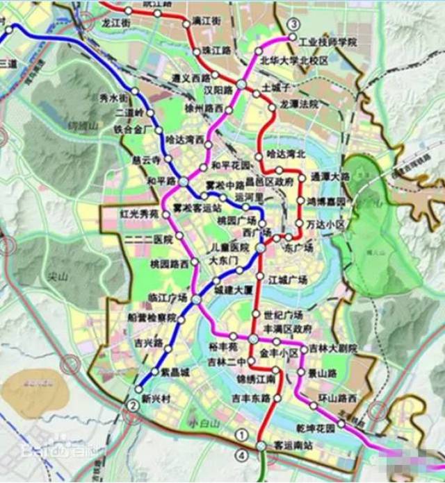 吉林市轻轨一号线路图图片