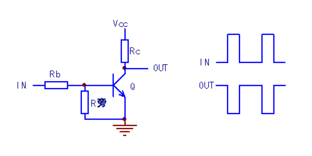 1,晶体三极管构成的反相器基本电路本文所及,皆指工作于开关状态,处理