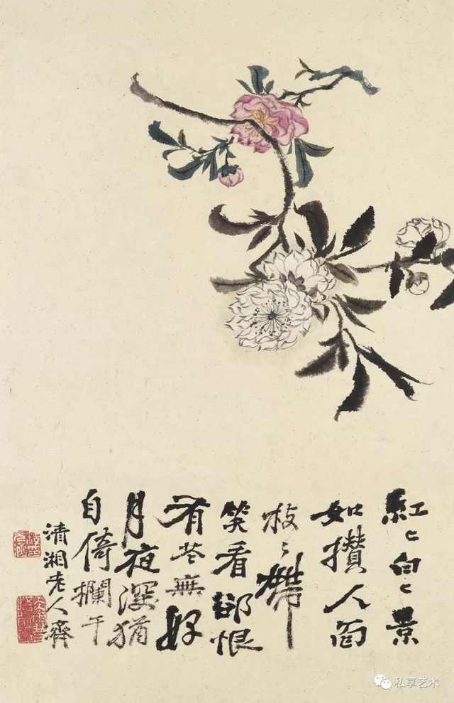 清代石涛这组花卉册十帧，价值1574万元_搜狐网