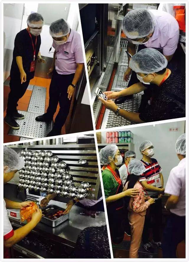 还有很多其他店里的顾客也一起,戴上口罩和帽子,在海底捞员工的带领下