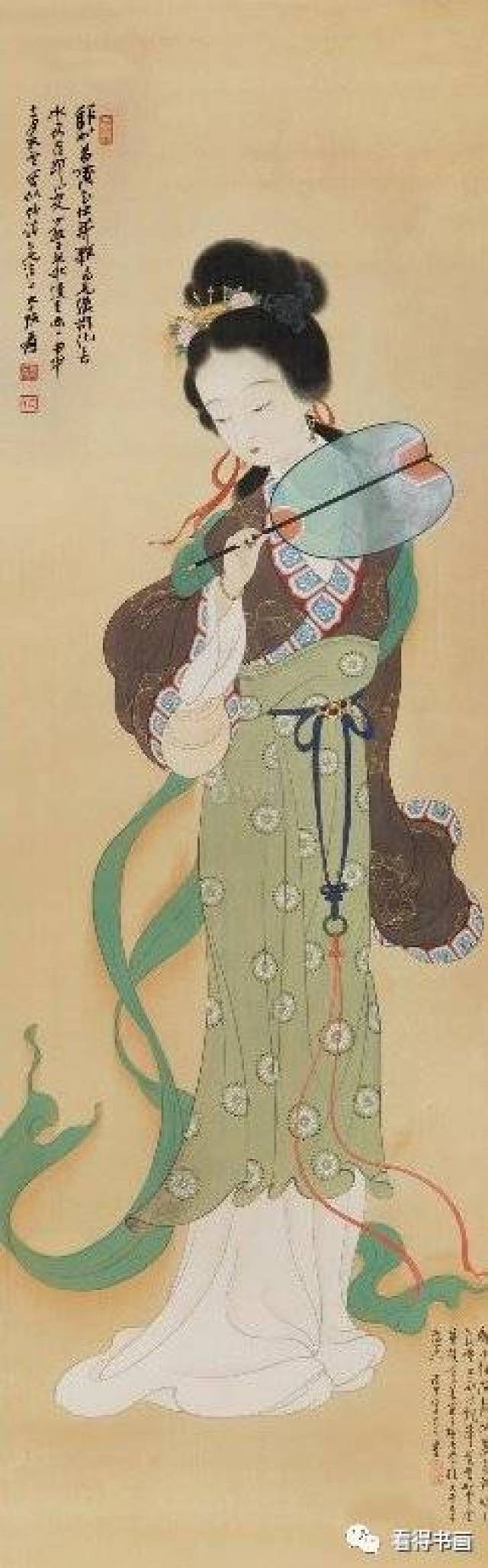 我的天!张大千可以把仕女图画成这样