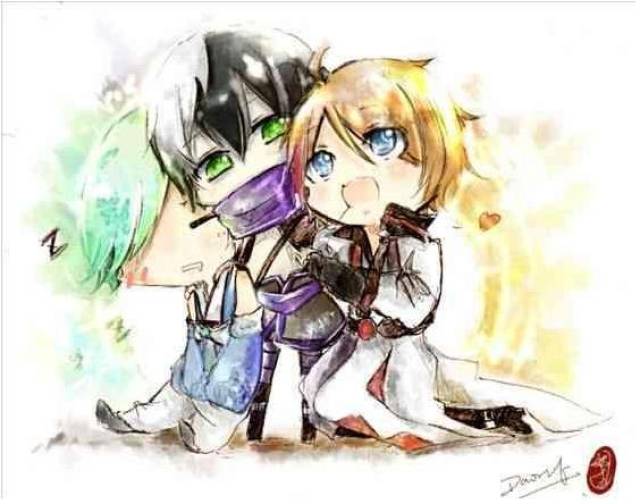 酒药鱼 左庄周 右李白 中间一只秦越人ovo