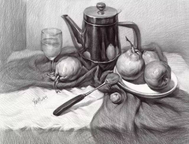 素描丨素描静物必须注意这些细节_搜狐网
