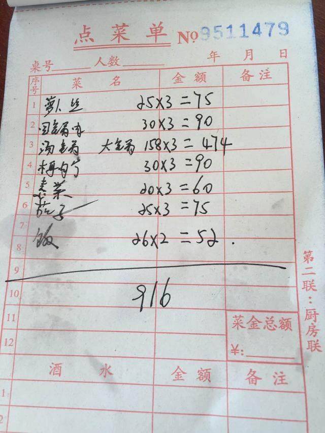 第四天在左贡的点菜单