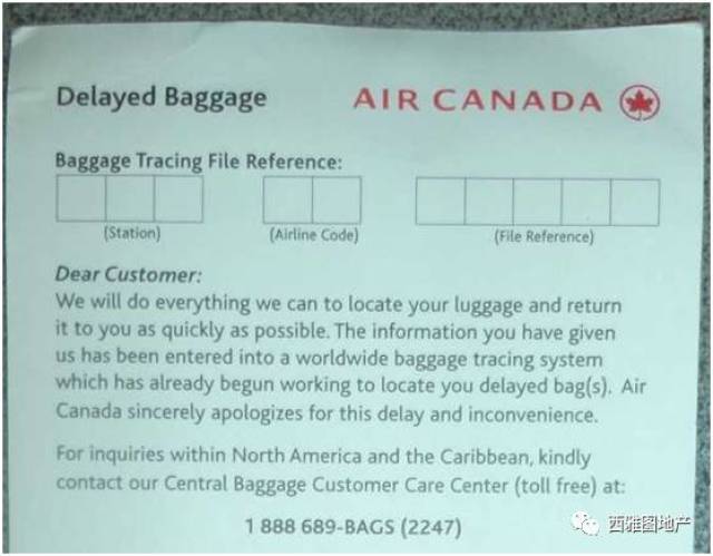 Air canada delayed cheap baggage tracing file reference