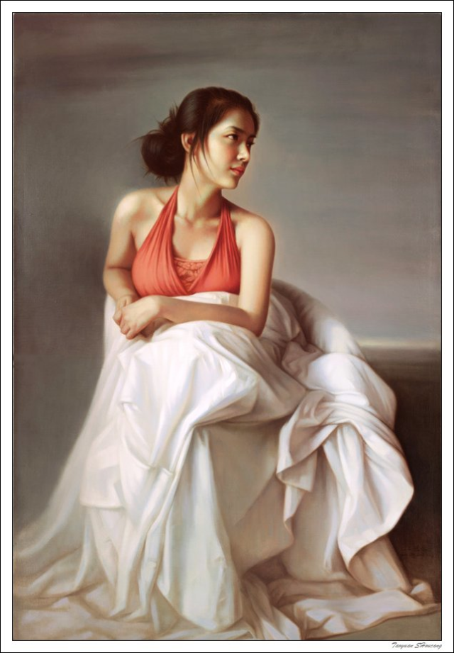 浅析现代油画的作画工具，现代世界人体油画中貌若天仙的女子鉴赏！_搜狐网