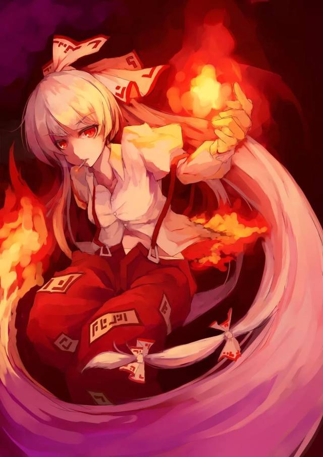 壁纸| 藤原妹红(东方project)@659期 今天の二十枚封面图集_手机搜狐