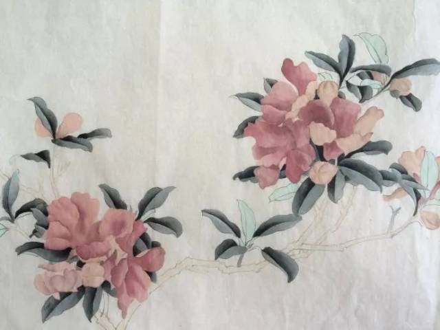 工笔石榴花绘画技法分解