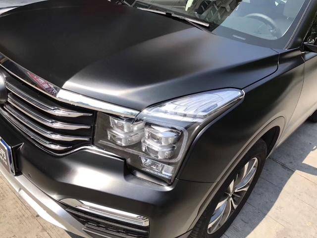 传祺gs8改色电光金属黑 完美演绎,黑骑士