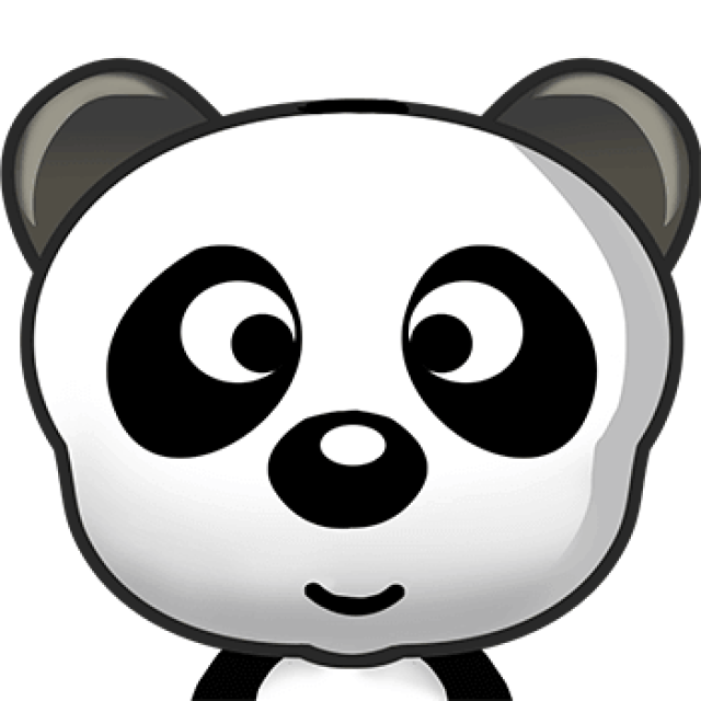 QQ熊猫简单图片