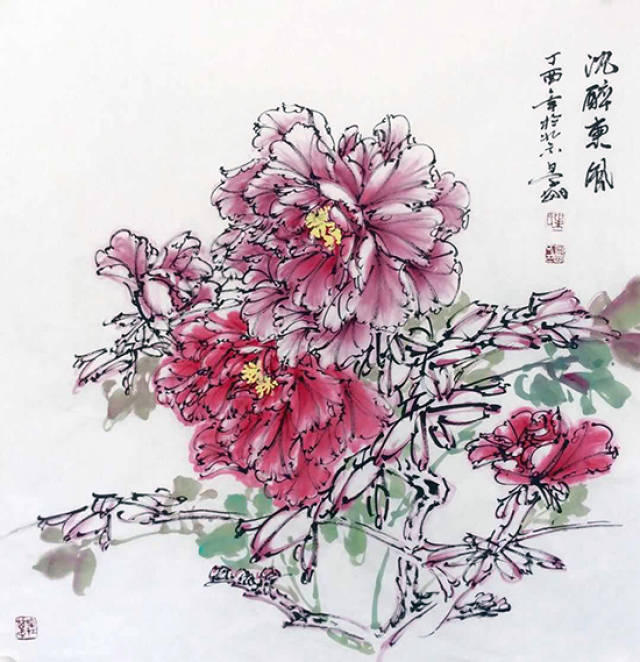 中国著名铁线花鸟画家——叶景刚