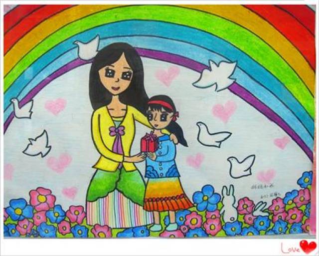 幼儿园感恩节儿童画作品:一笔一画涂出感恩,让节日充满温馨暖意