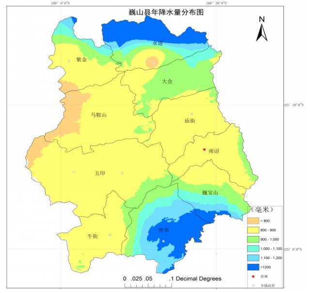 巍山县优质烤烟农业气候区划出来了,看看给有你们村?