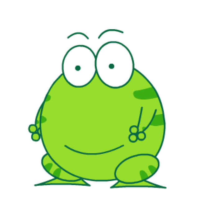 绿豆蛙动态表情GIF图片